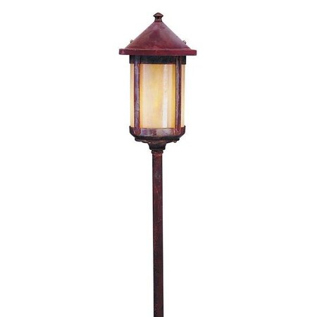 Arroyo Craftsman Low Voltage 6" Berkeley Stem Mount, Slate, Clear Seedy Glass LV12-B6CS-S